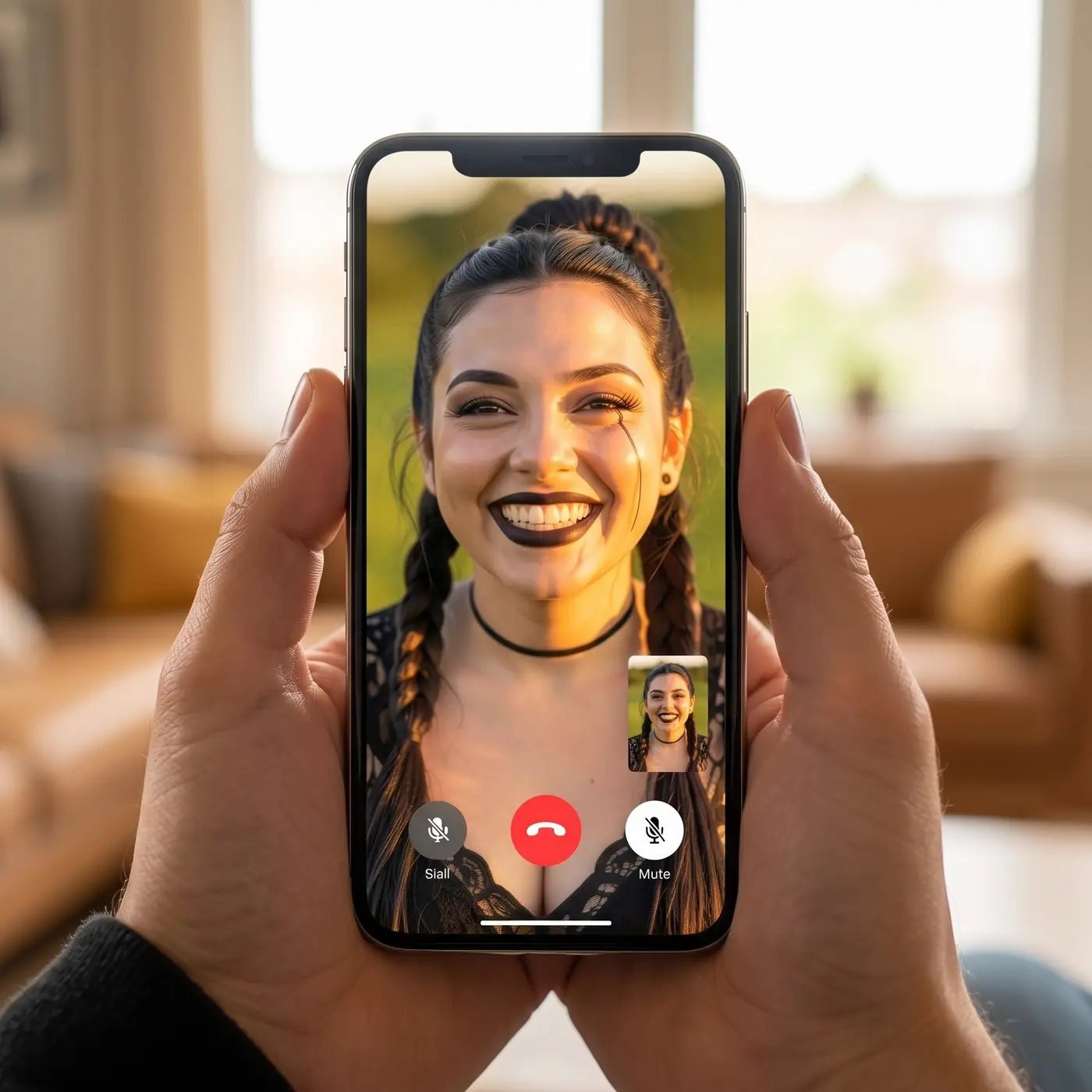 Kira speaking through a mobile video interface